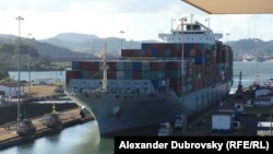 President Donald Trump wants free passage for US ships through the Panama (pictured) and Suez Canals.