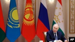 Belarus - Russian President Vladimir Putin attends a CSTO summit in Minsk, November 23, 2023.