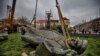 Czech Embassy In Moscow Attacked After Prague Removes Soviet Commander's Statue