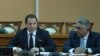 И. о. министра обороны Армении Давид Тоноян (слева), Ереван, 12 ноября 2018 г.