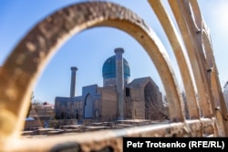 Samarkantdaky Gur-Emir aramgähi. Özbegistan, 2019-njy ýylyň 29-njy noýabry.