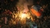 UEFA çempionatynda “CSKA" futbol komandasynyň janköýerleri.