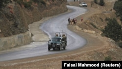Pakistani soldiers patrol in the South Waziristan region near the Afghan border. (file photo)