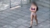 Videos emerged on social media on November 2 showing a young woman stripped to her underwear and walking around outside a university in Tehran.