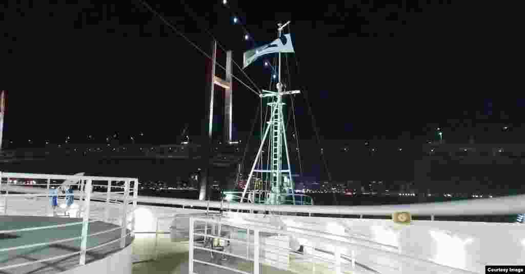 A view from on board the vessel. According to the Princess Cruises&#39; management, the quarantine is scheduled to end on February 19, when all aboard will be allowed to return home &quot;unless there are any other unforeseen developments.&quot;