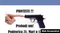 Fotografija sa fejsbuk grupe "Uličnim protestima protiv mafije“