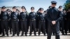 Патрулдук полиция ант берүүдө. Киев. 4-июль 2015