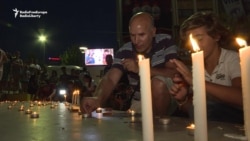 Vigil For Three Kosovar Victims Of Munich Shootings