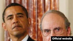 George Mitchell's (right) trip is seen as an important boost to the peace effort because he has a proven record of success in brokering ends to conflicts.