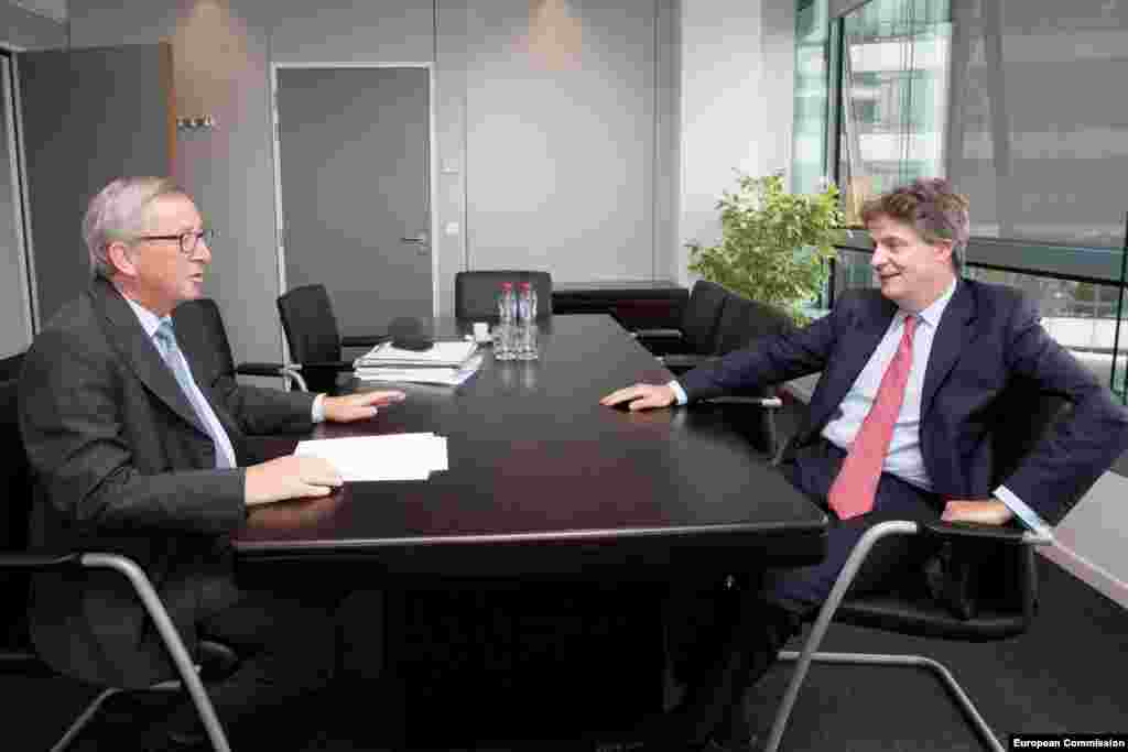 Jonathan Hill, United Kingdom, financial services (shown here with Jean-Claude Juncker on the left): In an attempt to appease euroskeptics in Britain, the former leader of the House of Lords will be in charge of something that truly matters to London -- financial services. 