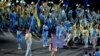 Українська параолімпійська збірна на церемонії відкриття олімпіади у Ріо-де-Жанейро, 7 вересня 2016 року