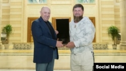 Евгений Пригожин и Рамзан Кадыров в Грозном, архивное фото