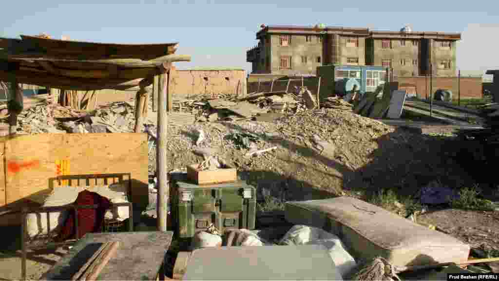 One of many scrapyards in the town of Bagram. 