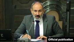 Armenia-Nikol Pashinian, Prime Minister of Armenia during Government session,in15July,2021