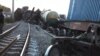 Авария грузового поезда. Видеосюжет Азаттыка.