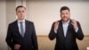 Leonid Volkov (right), a top strategist for Aleksei Navalny, with his colleague Ivan Zhdanov (file photo)