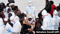 The migrants are on the Diciotti, an Italian coast guard ship docked in Catania. (file photo)