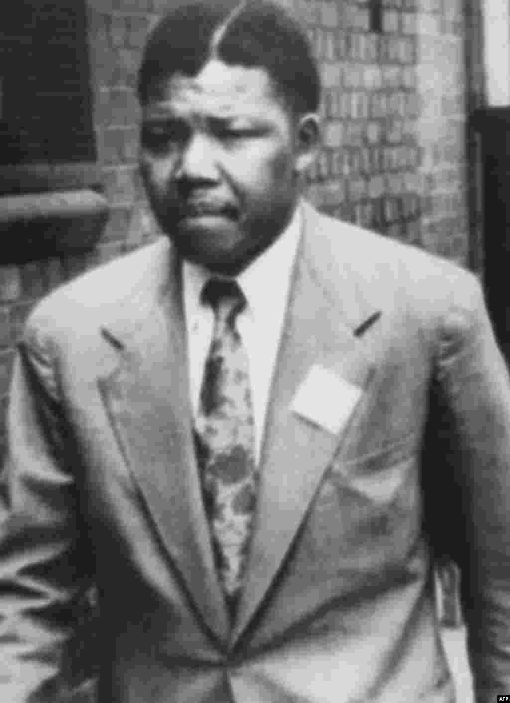Nelson Mandela in the early 1960s before he was sentenced to life imprisonment for sabotage