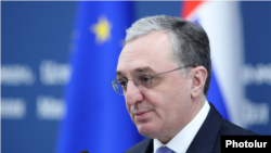 Հայաստան-Արտաքին գործերի նախարար Զոհրաբ Մնացականյանը հանդես է գալիս մամուլի ասուլիսով, Երևան, 24 փետրվարի, 2020թ.
