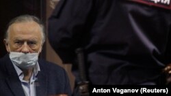 Russian historian Oleg Sokolov in court in St. Petersburg on December 25.