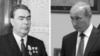 Генеральний секретар ЦК КПРС Леонід Брежнєв (ліворуч) та президент Росії Володимир Путін