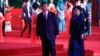 Chinese President Xi Jinping and his wife, Peng Liyuan, arrive for the welcome ceremony for the China-Central Asia summit in Xi'an, China, on May 18.