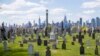 Cimitirul Calvary din Queens, New York., 11 aprilie 2020 