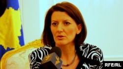 Kosovo's President Atifete Jahjaga in conversation with RFE/RL's Kosovo Unit