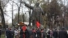 Собрание коммунистов у памятника Ленину в Алматы. 7 ноября 2014 года.