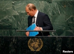 Президент Росії Володимир Путін після промови перед Генеральною асамблеєю ООН. 28 вересня 2015 року