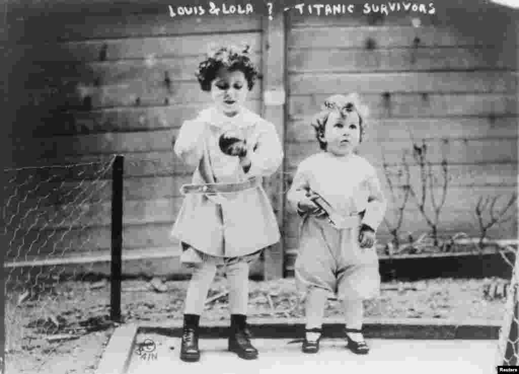 Edmond and Michel Navratil, the so-called "Titanic Orphans." The boys spoke no English and it took some time to locate their mother back in France. Their father, who died in the disaster, had taken the boys in hopes their mother would follow.