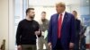 Ukrainian President Volodymyr Zelenskyy (left) and U.S. President Donald Trump last met in New York in September. 