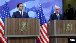 Američki državni tajnik Marco Rubio (lijevo) i izraelski premijer Benjamin Netanyahu.