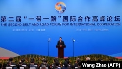 Chinese President Xi Jinping speaks at the second Belt And Road Forum in 2019.