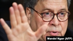 Procurorul-general William Barr la o audiere în fața Comisiei Judiciare a Senatului american, 1 mai 2019