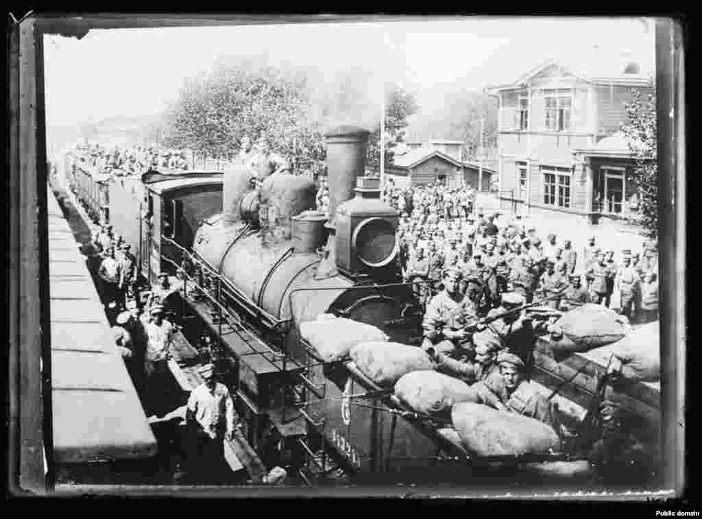 But tensions were high. As Russia collapsed into chaos, the eastbound Czechoslovaks brushed past freed Austrian and Hungarian prisoners of war headed west. In May, a freed POW flung an object at a Czech legionnaire, sparking a bloody brawl. Local Bolsheviks arrested the Czechs involved, but the legion wasn't having it and stormed in to free its comrades. Bolshevik leadership reacted furiously, demanding the Czechoslovaks be disarmed or “shot on the spot.”