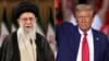 علی خامنه‌ای (چپ) به دونالد ترامپ در مورد ورود به جنگ با ایران هشدار داده است