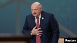 Беларусь режимінің басшысы Александр Лукашенко Астанада. 4 шілде 2024 жыл.
