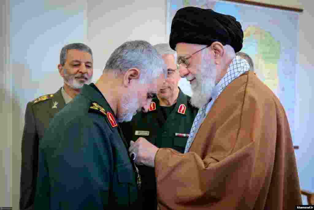 Soleimani’s growing authority within Iran’s military establishment was apparent when he was awarded the Order of Zolfiqar medal on March 11, 2019, Iran’s highest military honor. It was the first time any commander had received the medal since the Islamic republic was established in 1979.