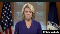 U.S. State Department spokeswoman Heather Nauert (file photo)