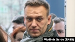 Jailed Russian oppostion leader Aleksei Navalny (file photo)