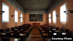 Падуя, сучасная аўдыторыя ў біскупскім палацы, у якой Францішак Скарына абараніў ступень доктара мэдычных навук у 1512 г.