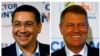 Romanian Prime Minister Victor Ponta (left) and President Klaus Iohannis