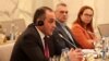 Азербайджан - Руководитель армянской делегации Корюн Наапетян выступает на семинаре НАТО, Баку, 16 июня 2014 г․