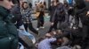 Georgian police violently disperse protest in Tbilisi on November 19.