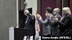 Kryeministri serb Aleksandar Vuçiq, pas nominimit për president të Serbisë.