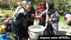Afghan woman celebrate in a garden in Herat. (file photo)