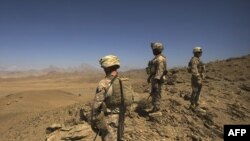 U.S. Marines on patrol in Afghanistan's Farah Province on September 23