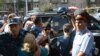 Столкновения протестующих с полицией во время акции протеста против строительства на Комитаса 5 многоэтажного здания, Ереван, 24 августа 2013 г.
