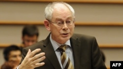 European Union President Belgian Herman Van Rompuy
